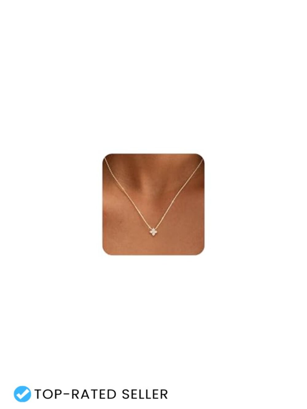 Dainty 14K Gold Plated Birthstone Pendant Necklace for Women